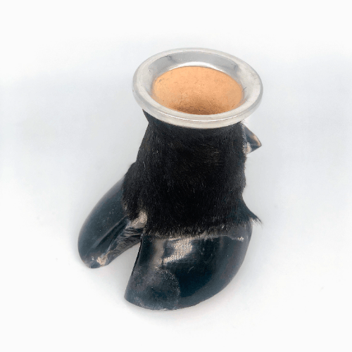 Mate de calabaza forrado en eco-cuero color Naranjo - Mundo Mate Chile